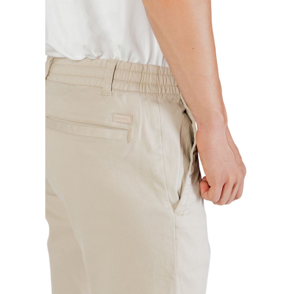 Hugo Boss Beige Polyester Casual Pants | Regal Royce
