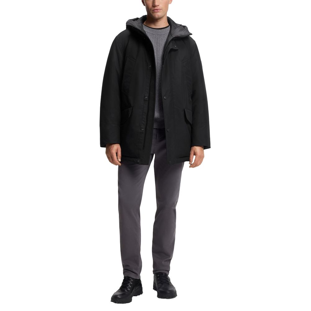 Hugo Boss Black Polyester Full-Length Jacket | Regal Royce