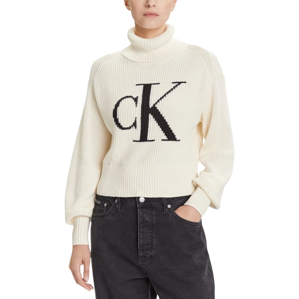 Calvin Klein Jeans Beige Cotton Sweatshirt | Regal Royce