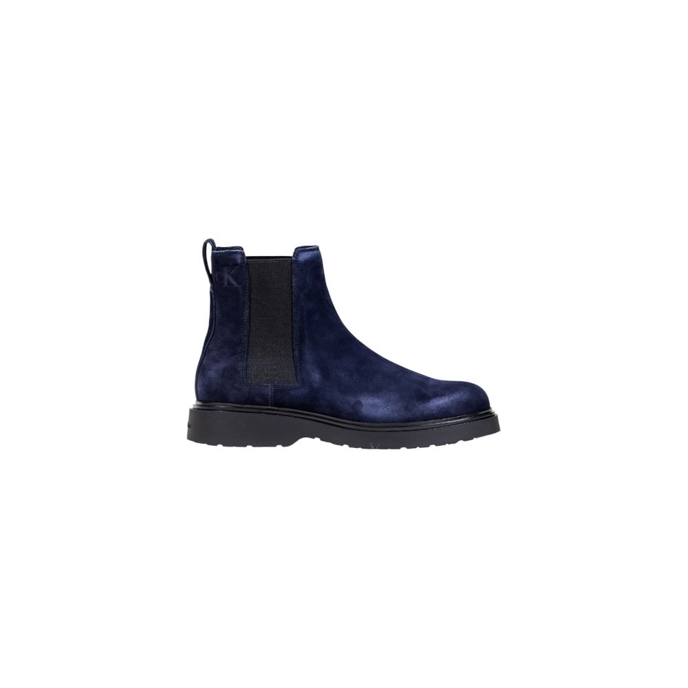 Calvin Klein Jeans Blue Suede Leather Chelsea Boots | Regal Royce