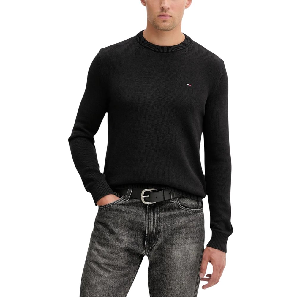 Tommy Hilfiger Jeans Black Organic Cotton Sweatshirt | Regal Royce