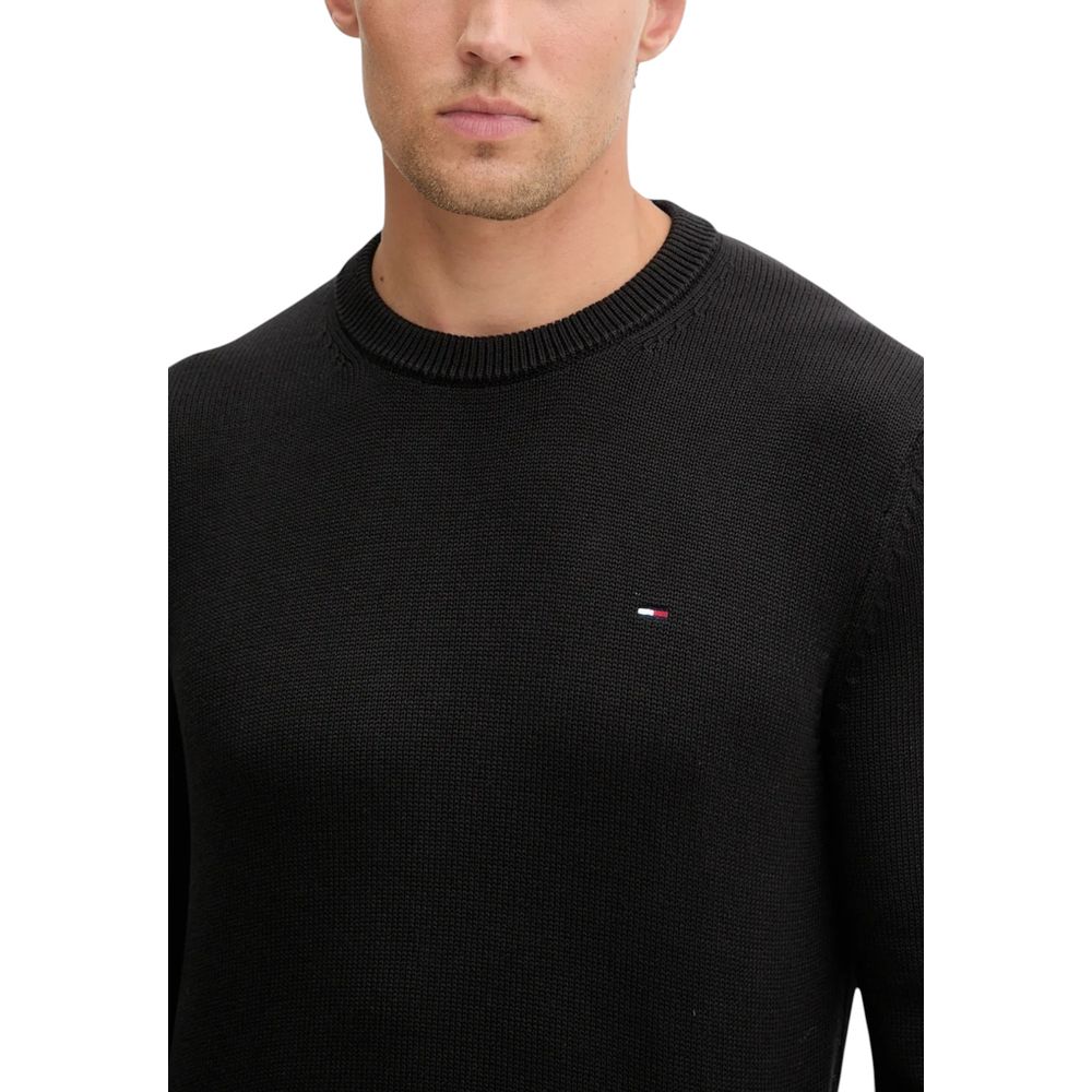 Tommy Hilfiger Jeans Black Organic Cotton Sweatshirt | Regal Royce