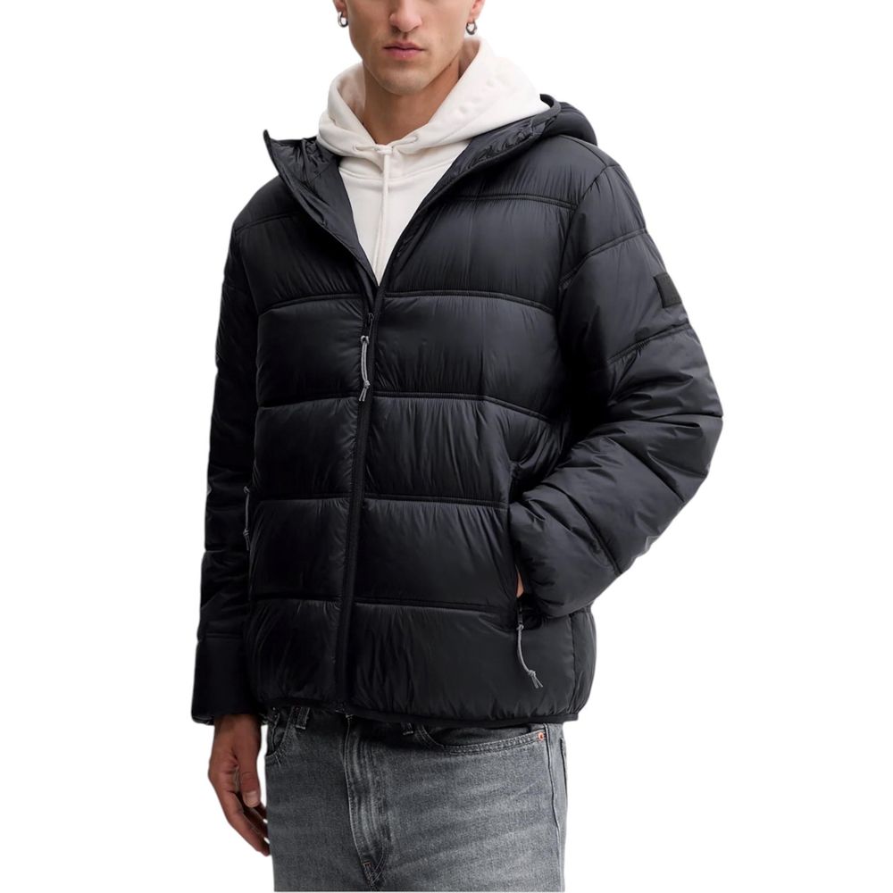 Tommy Hilfiger Jeans Black Polyamide Coat | Regal Royce