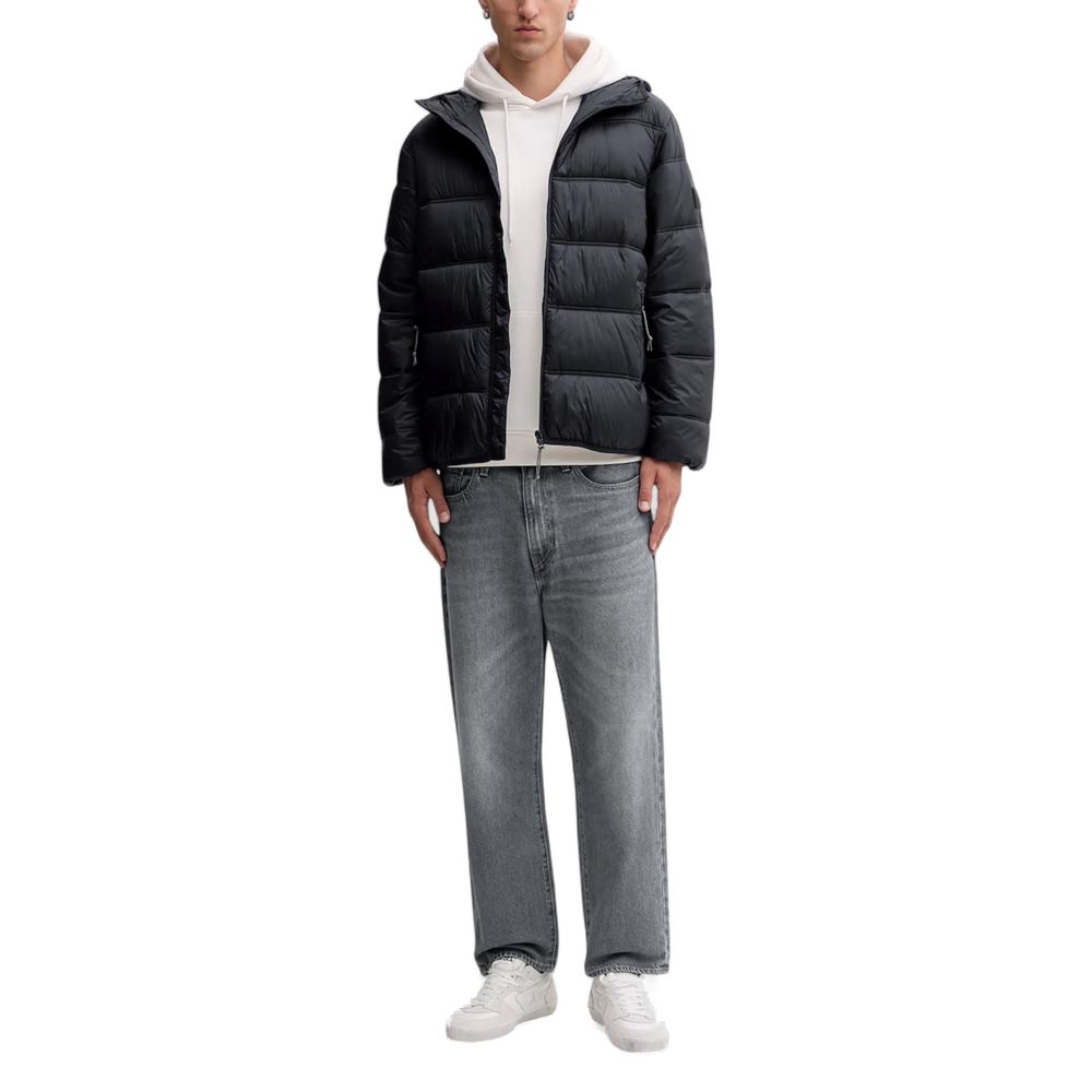 Tommy Hilfiger Jeans Black Polyamide Coat | Regal Royce