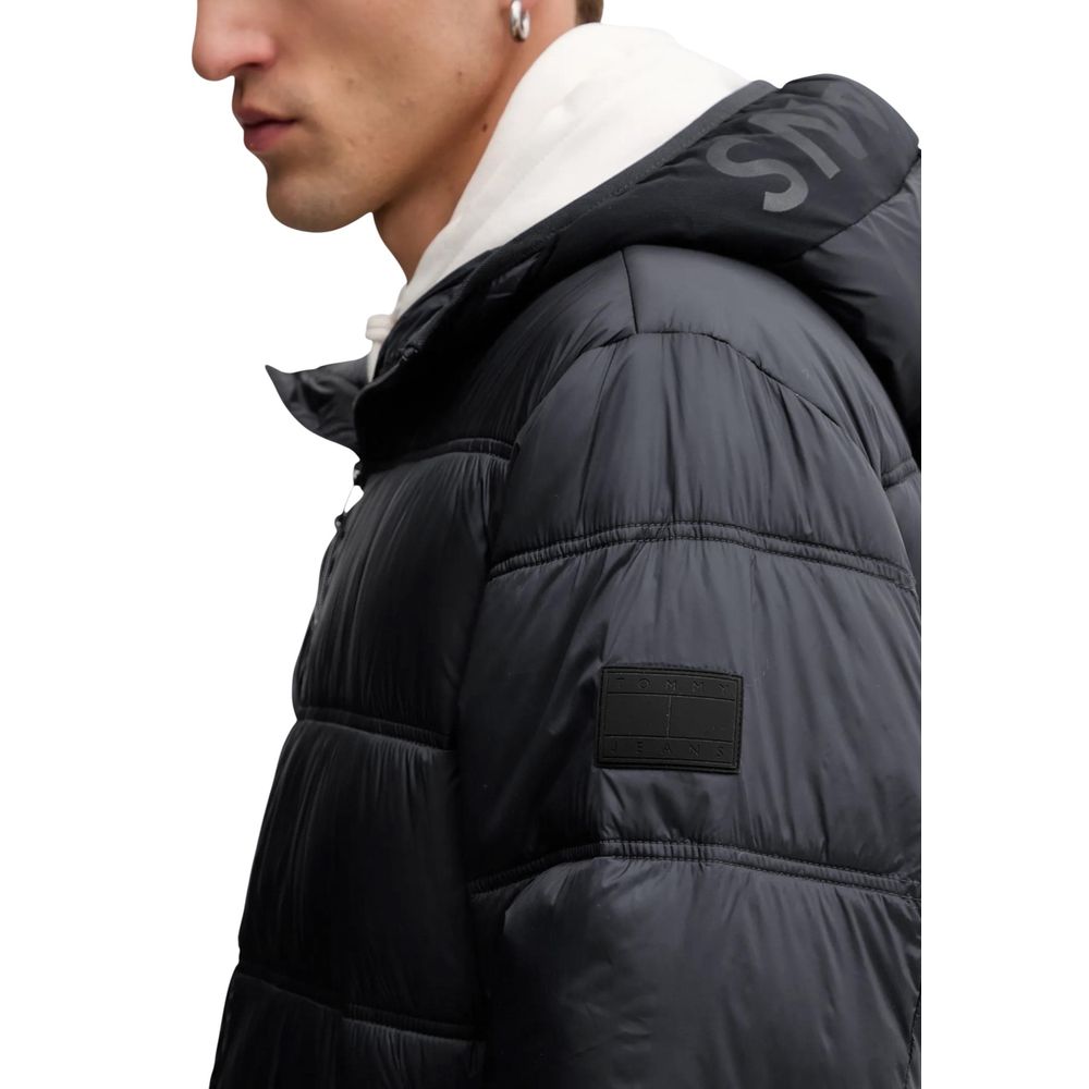 Tommy Hilfiger Jeans Black Polyamide Coat | Regal Royce