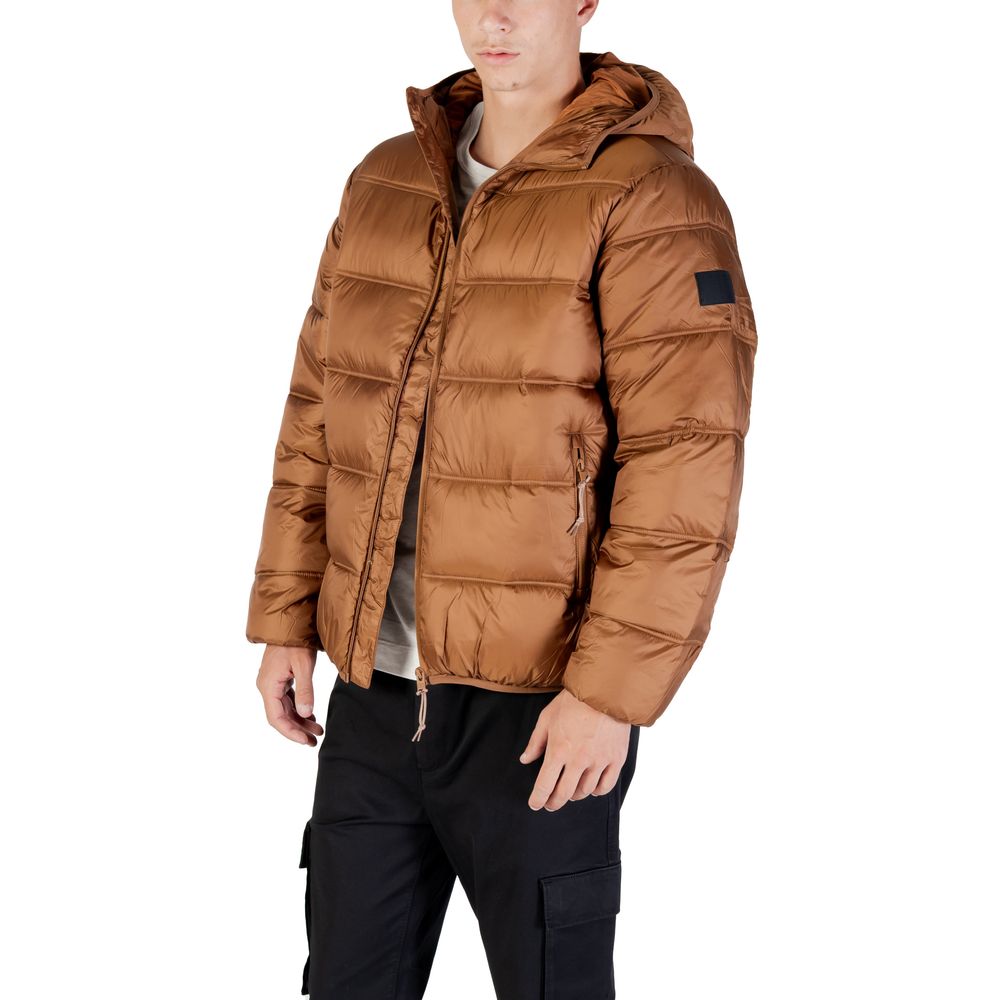 Tommy Hilfiger Jeans Brown Polyamide Coat | Regal Royce