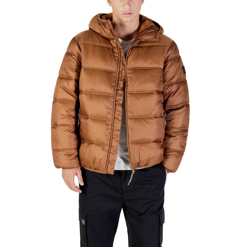 Tommy Hilfiger Jeans Brown Polyamide Coat | Regal Royce