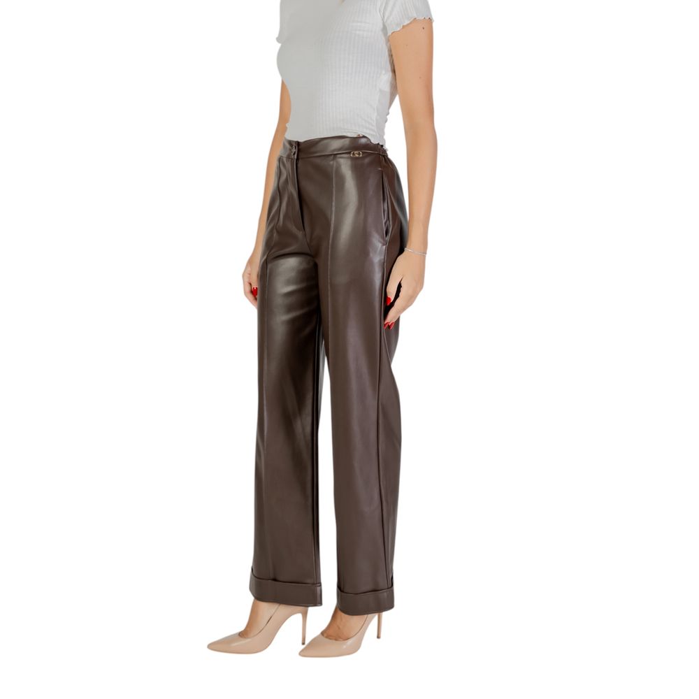 Liu Jo Brown Polyester Casual Pants | Regal Royce