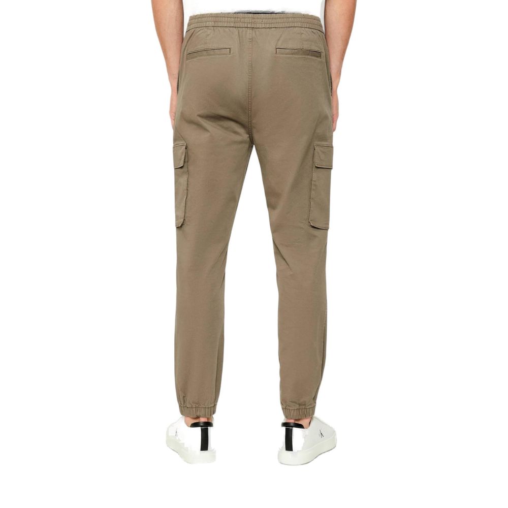 Calvin Klein Jeans Beige Cotton Casual Pants | Regal Royce