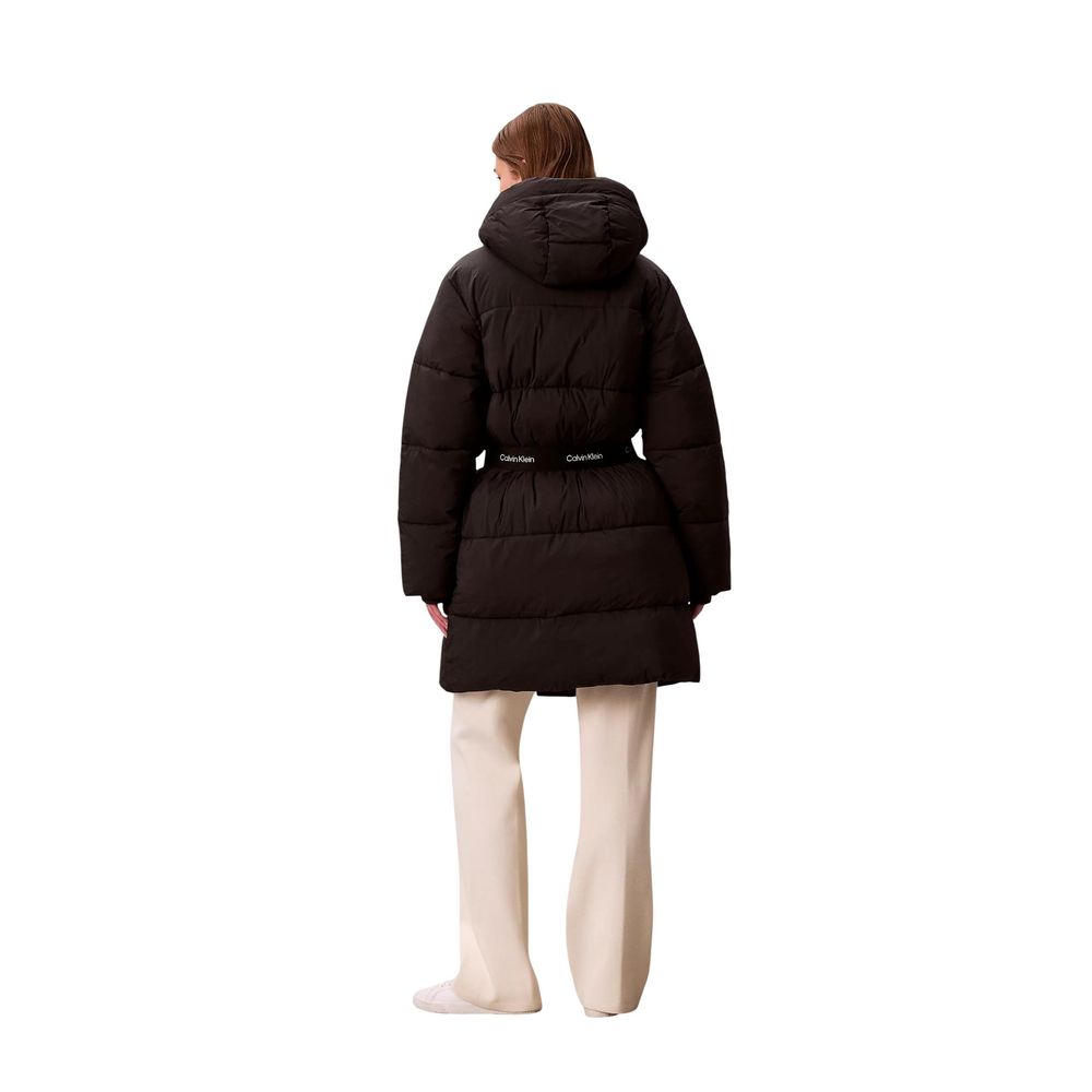 Calvin Klein Jeans Black Polyamide Coat | Regal Royce