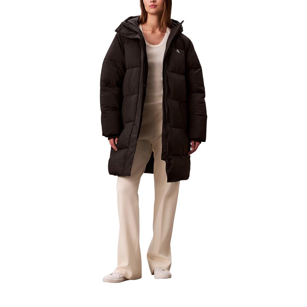 Calvin Klein Jeans Black Polyamide Coat | Regal Royce