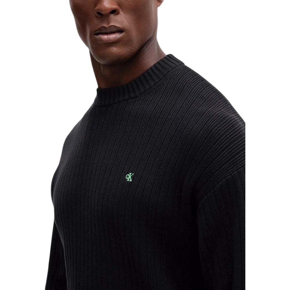 Calvin Klein Jeans Black Cotton Sweatshirt