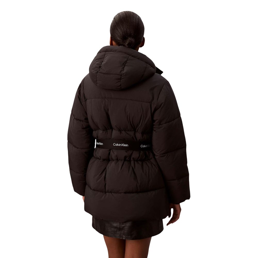 Calvin Klein Jeans Black Polyamide Coat | Regal Royce
