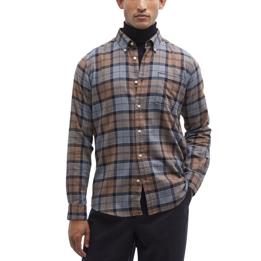 Barbour Beige Cotton Pattern Shirt | Regal Royce