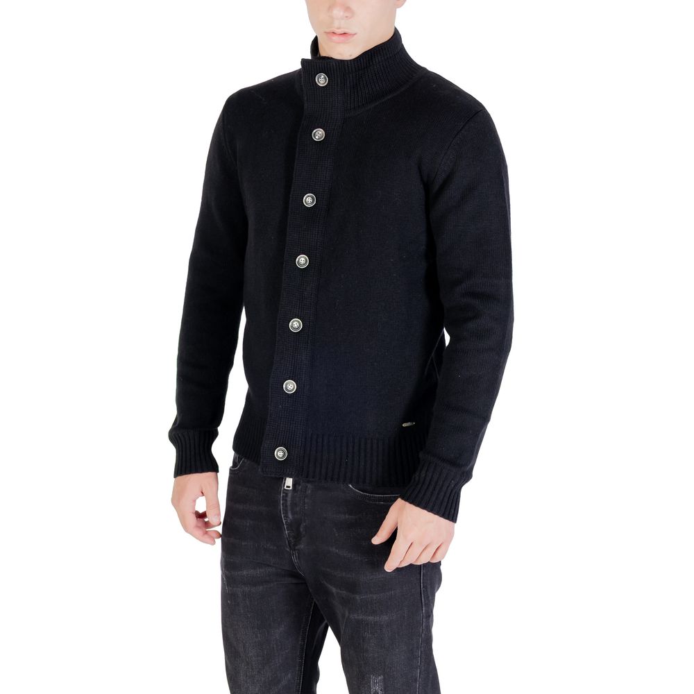 Gianni Lupo Black Marabou Sweatshirt | Regal Royce