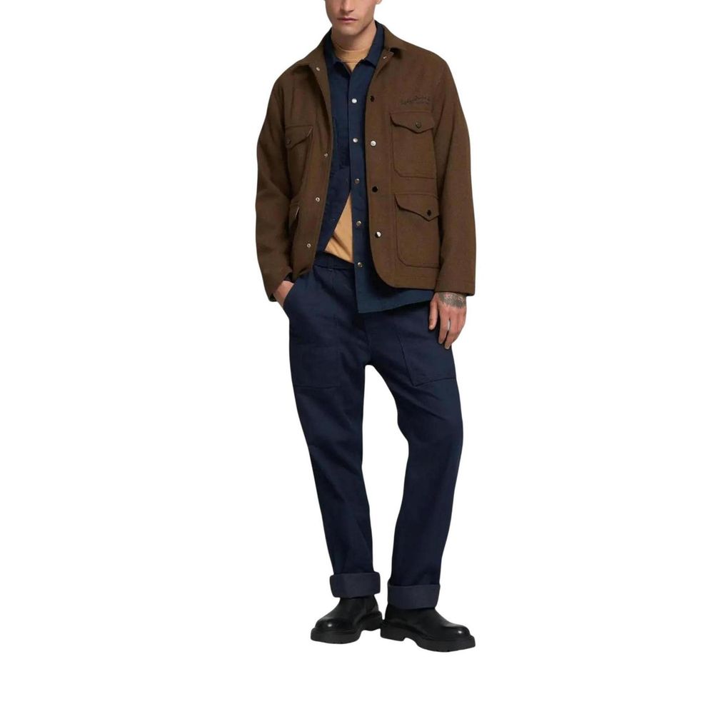 Replay Brown Polyester Coat | Regal Royce