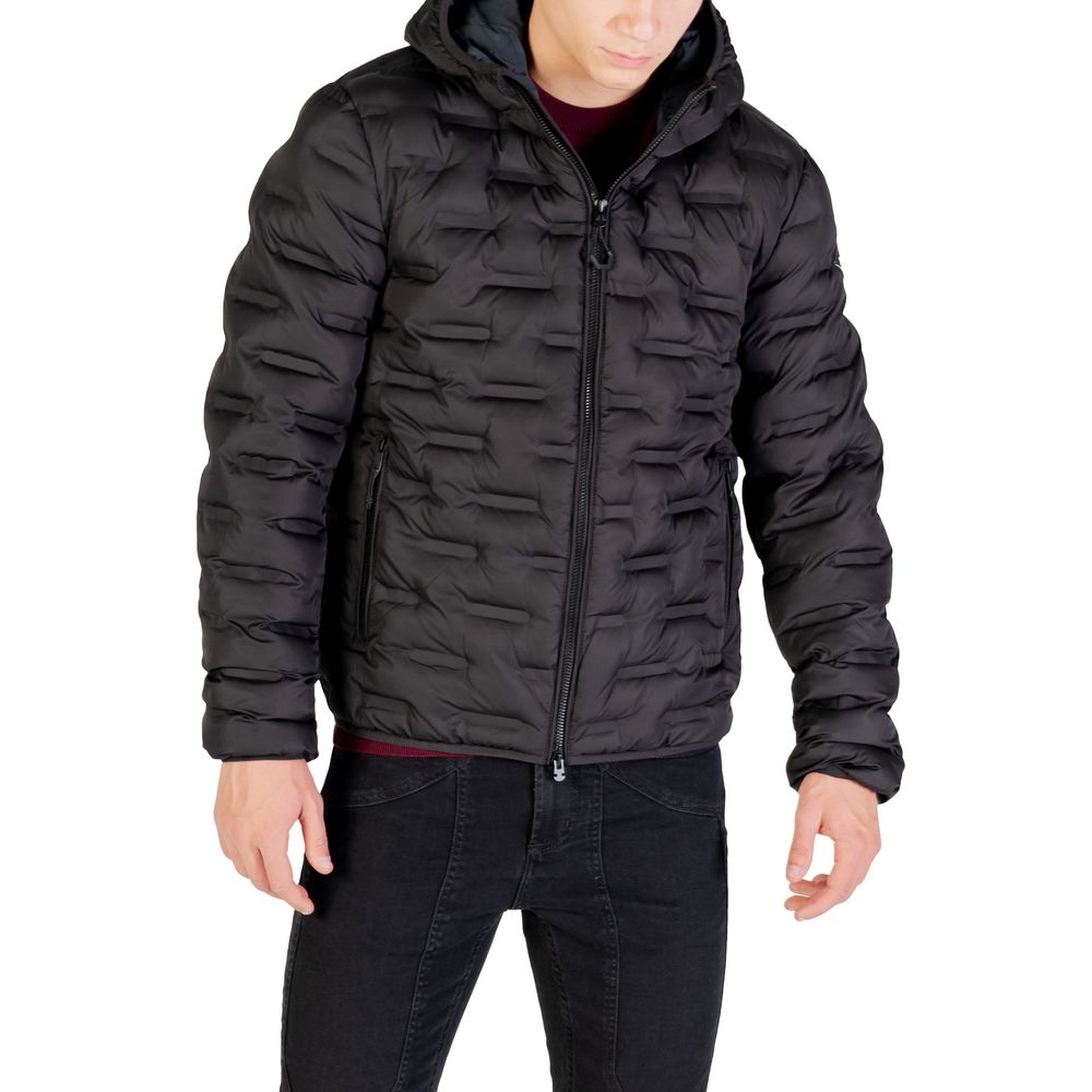 Replay Black Polyester Shell Jacket | Regal Royce