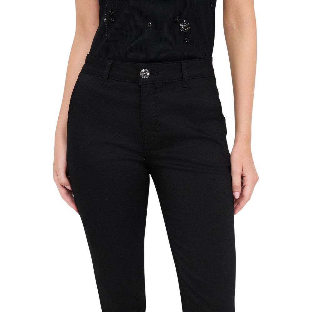 Liu Jo Black Cotton Casual Pants | Regal Royce