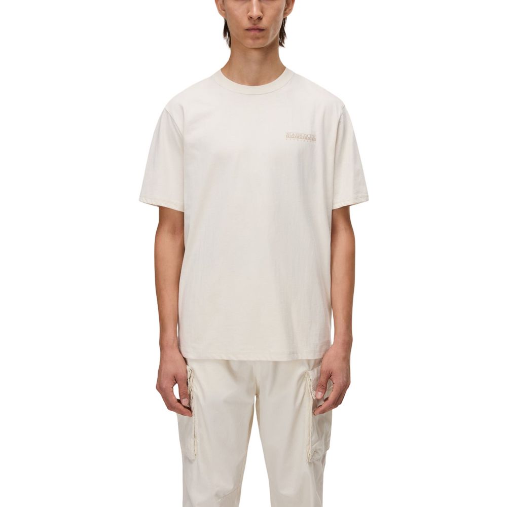 Napapijri Beige Cotton T-Shirt | Regal Royce