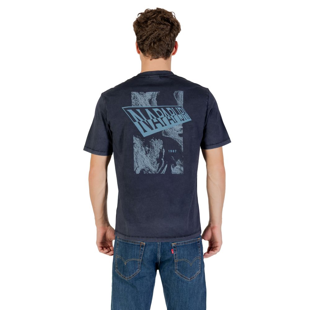 Napapijri Blue Cotton T-Shirt | Regal Royce