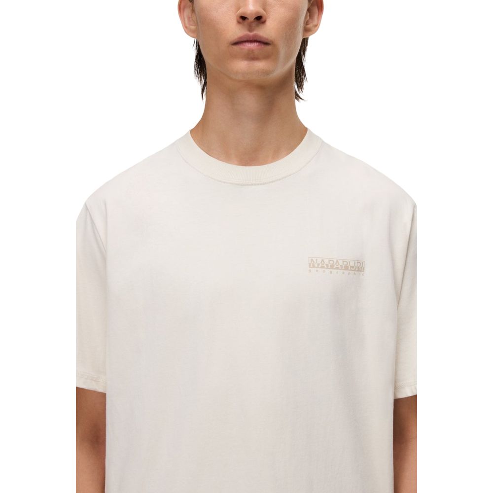 Napapijri Beige Cotton T-Shirt | Regal Royce