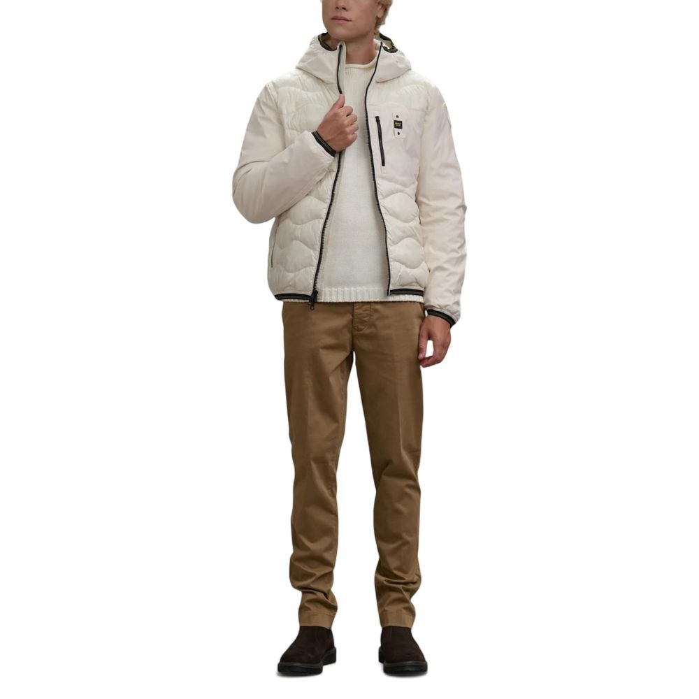 Blauer White Polyamide Shell Jacket | Regal Royce
