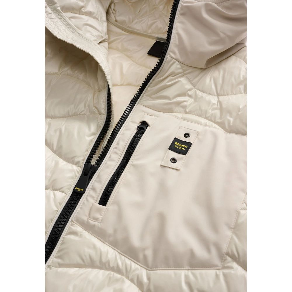 Blauer White Polyamide Shell Jacket | Regal Royce