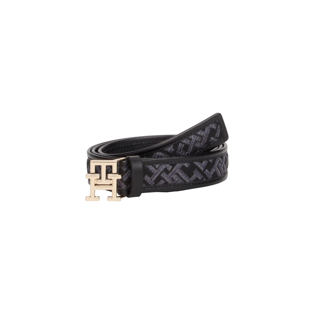 Tommy Hilfiger Black Polyester Thin Belt | Regal Royce