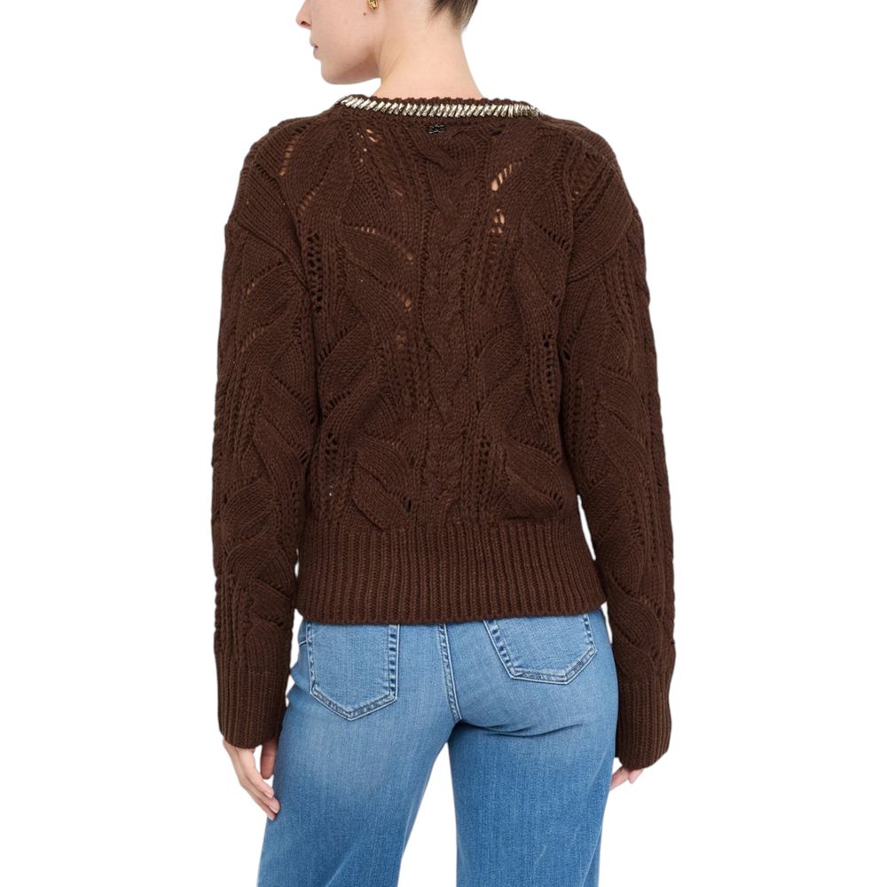 Liu Jo Brown Marabou Sweatshirt | Regal Royce