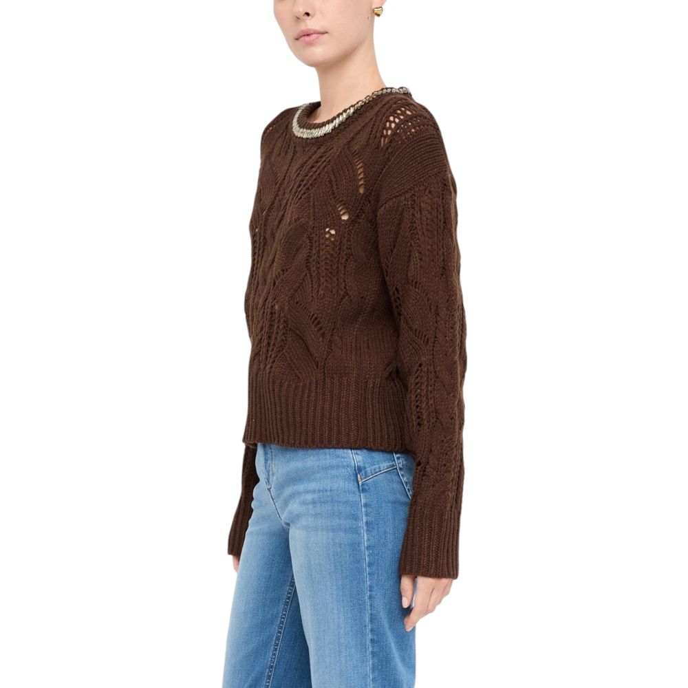 Liu Jo Brown Marabou Sweatshirt | Regal Royce