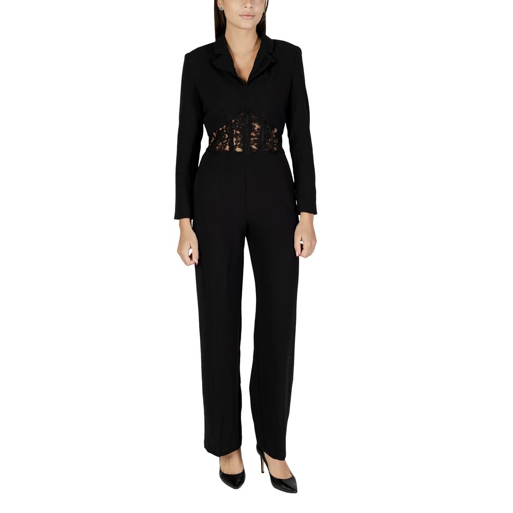Morgan De Toi Black Polyester Rompers | Regal Royce