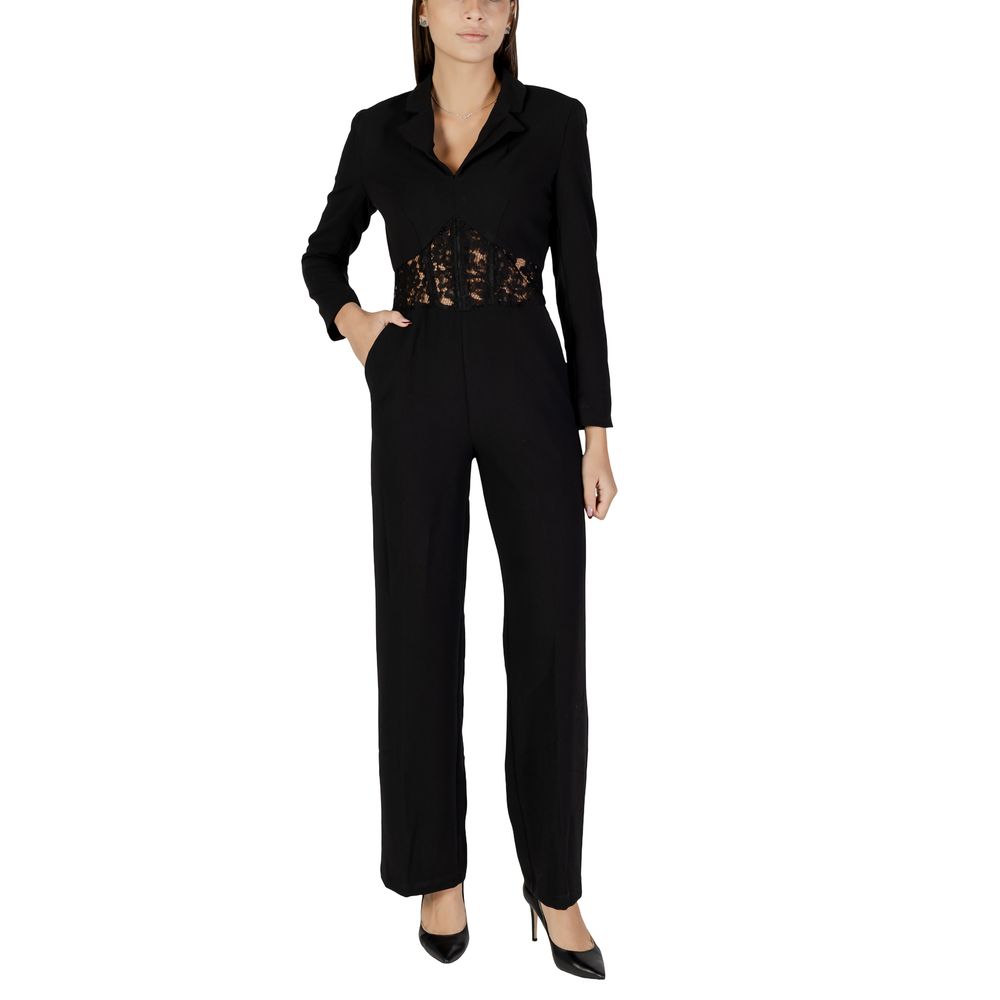 Morgan De Toi Black Polyester Rompers | Regal Royce
