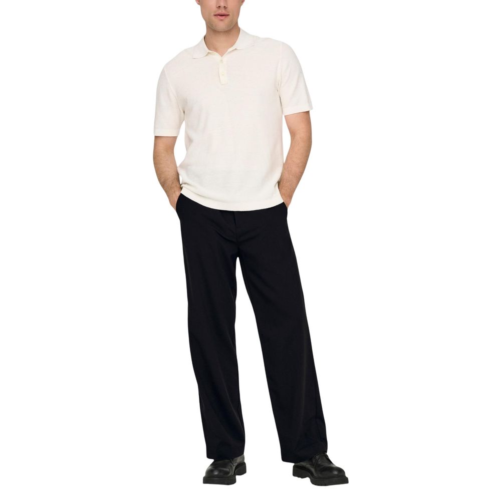 Only & Sons Black Polyester Casual Pants | Regal Royce