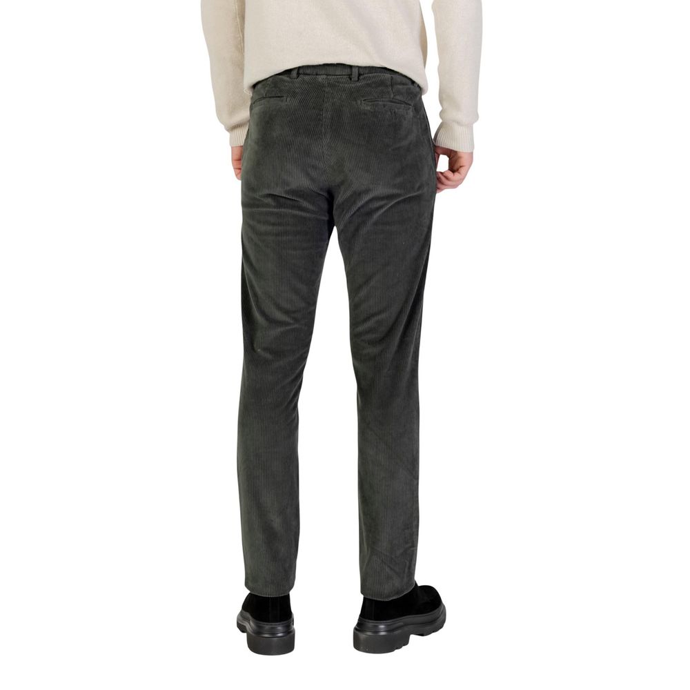 Borghese Green Cotton Casual Pants | Regal Royce