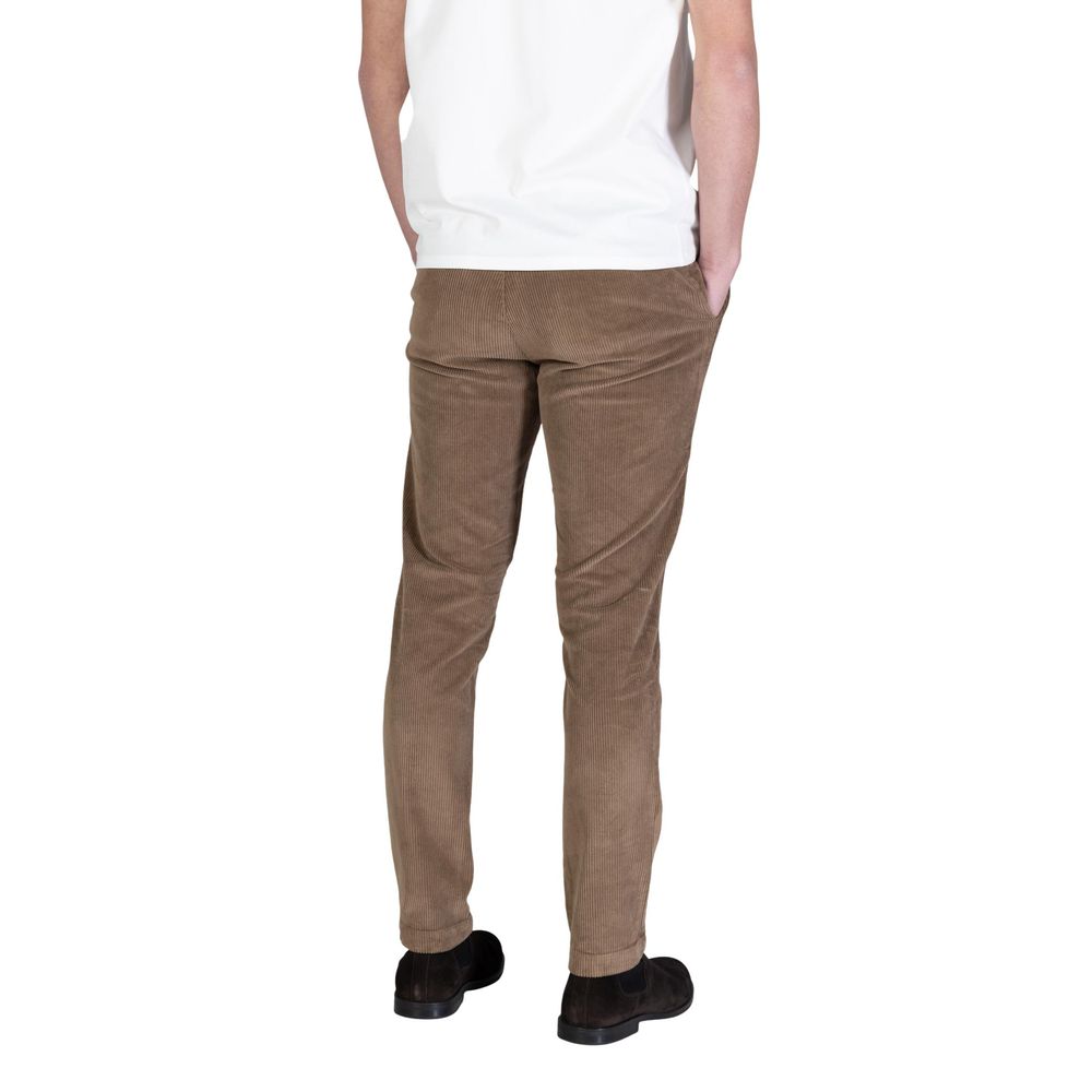 Borghese Brown Cotton Casual Pants | Regal Royce