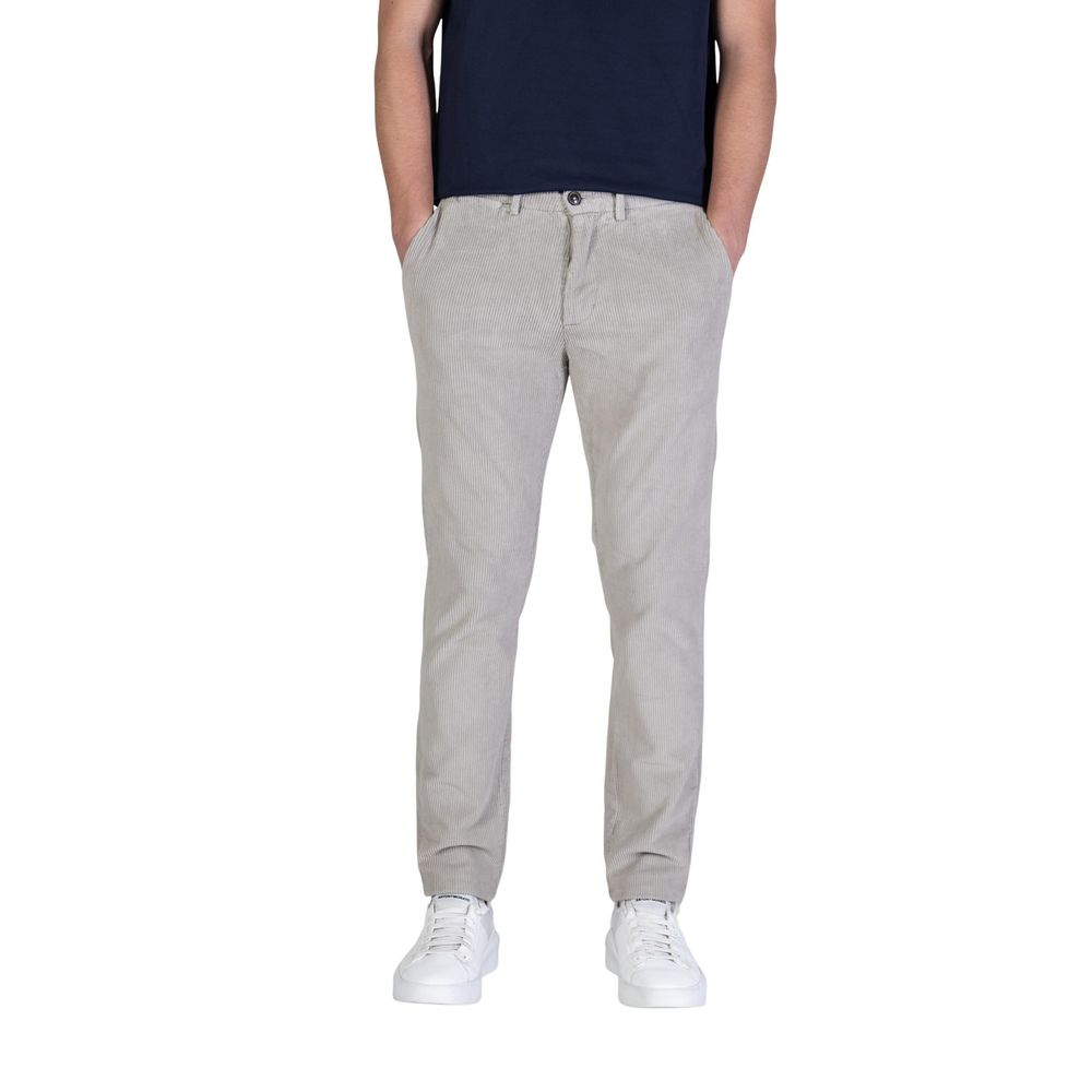 Borghese Gray Cotton Casual Pants | Regal Royce