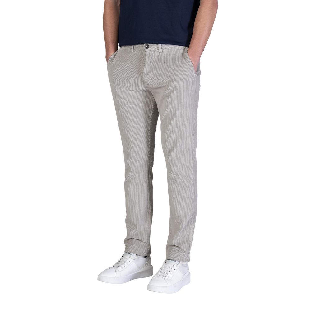 Borghese Gray Cotton Casual Pants | Regal Royce