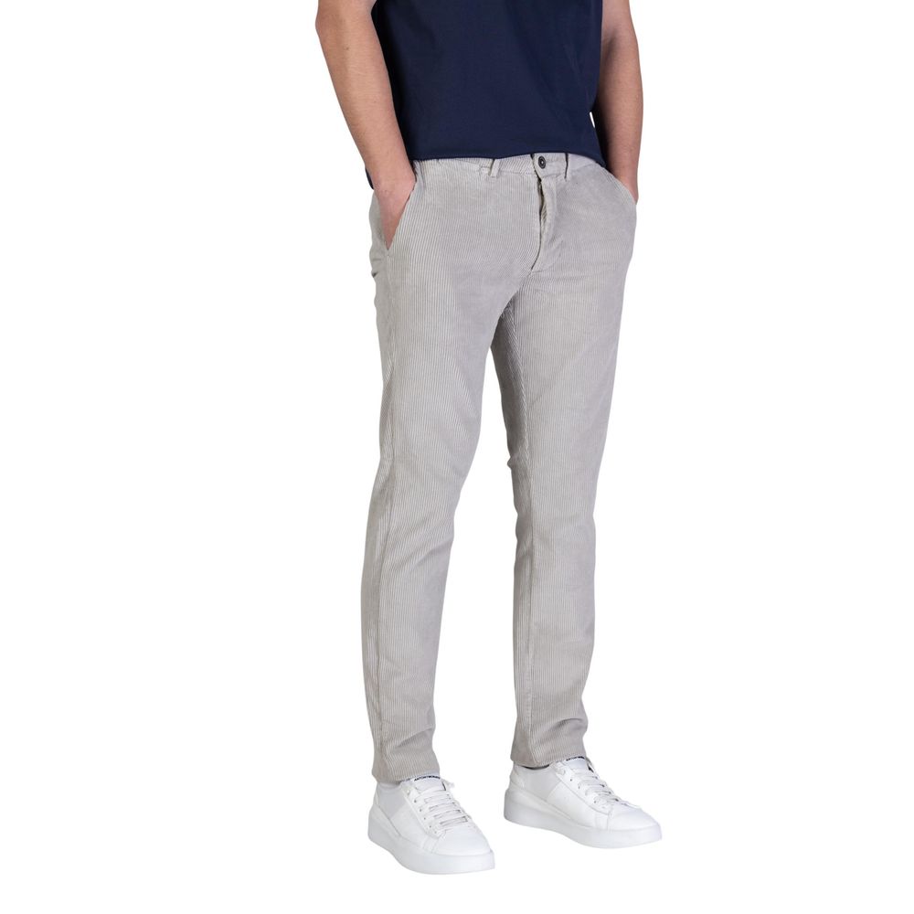 Borghese Gray Cotton Casual Pants | Regal Royce