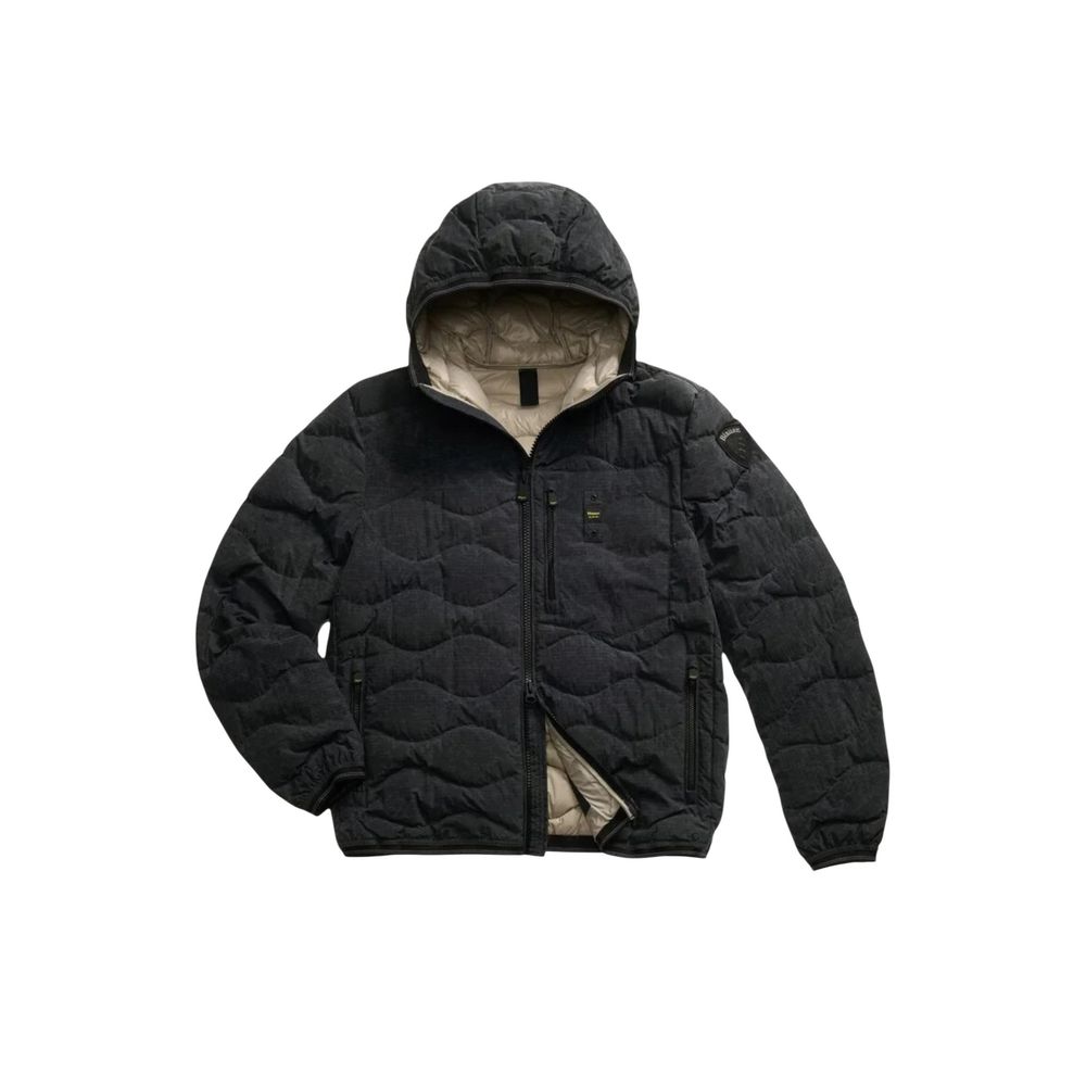 Blauer Black Polyester Coat | Regal Royce