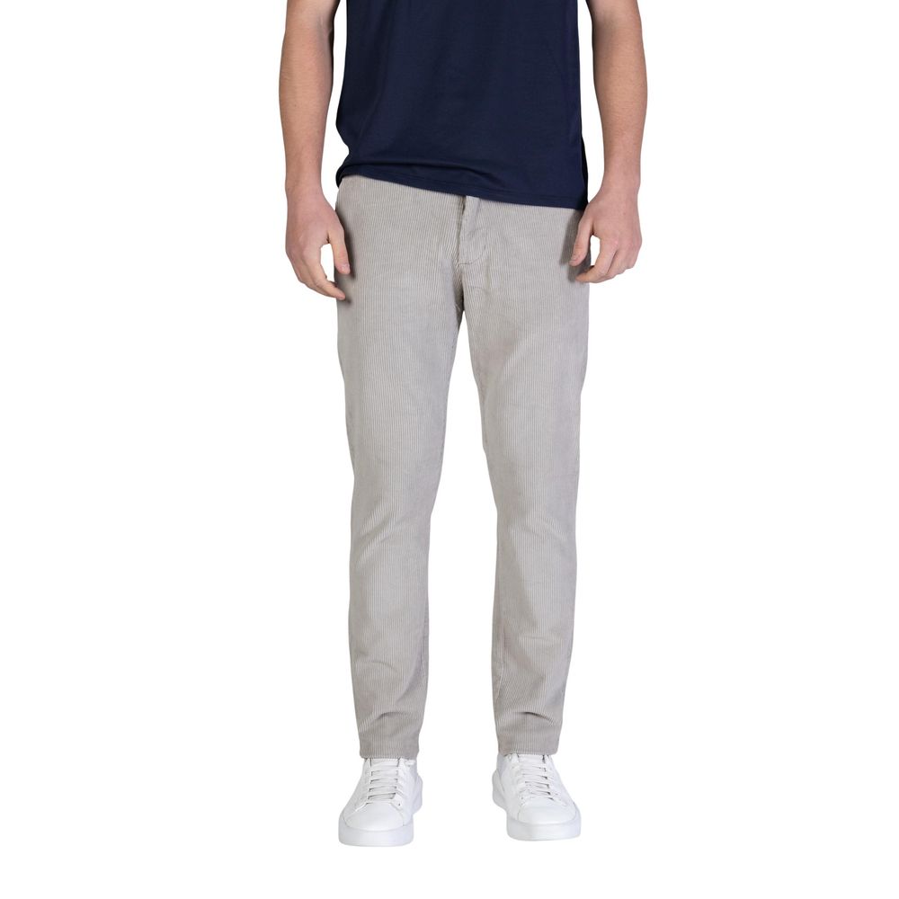 Borghese Gray Cotton Casual Pants | Regal Royce