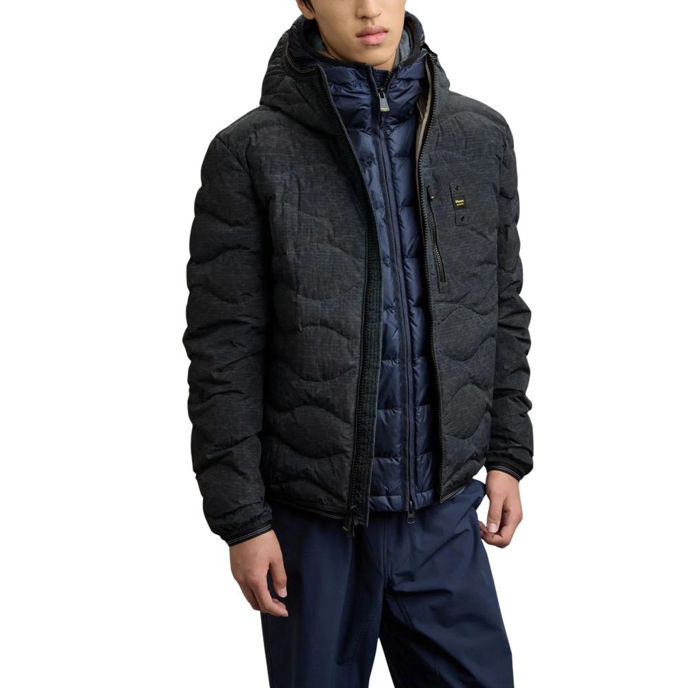 Blauer Black Polyester Coat | Regal Royce