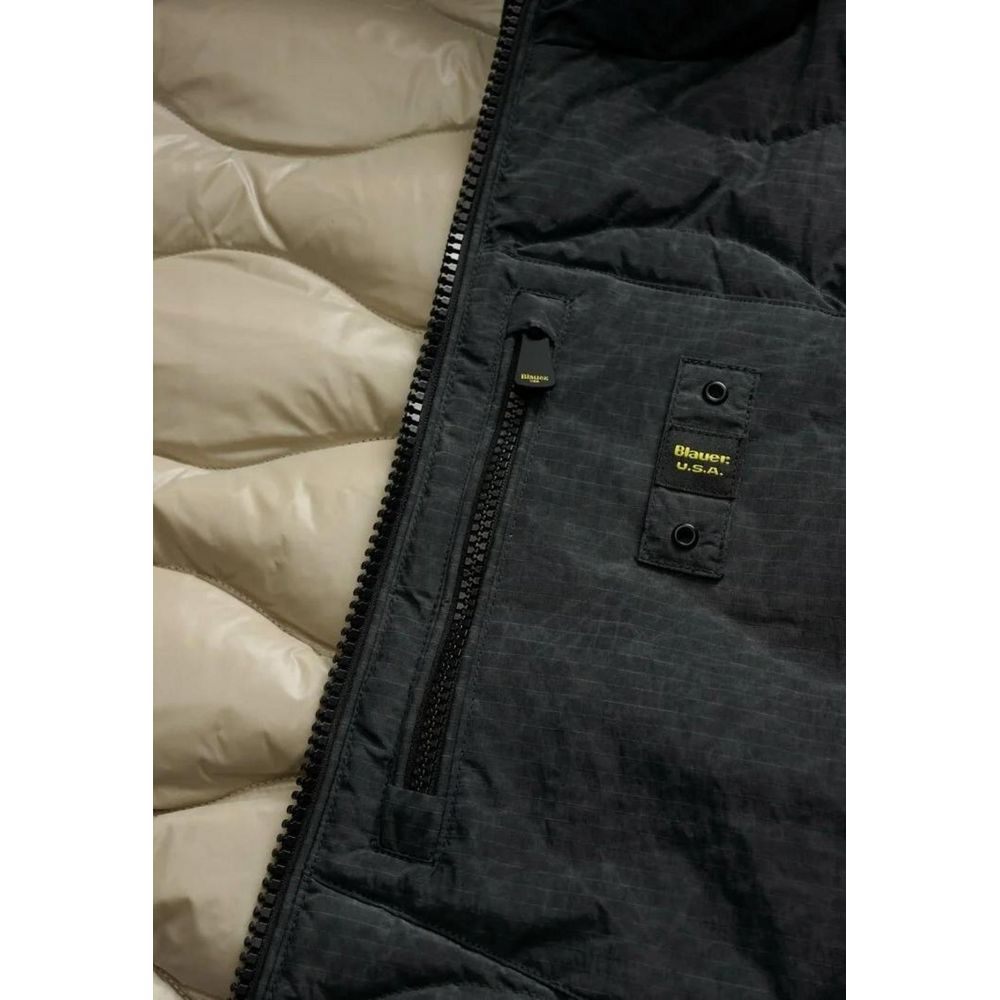 Blauer Black Polyester Coat | Regal Royce