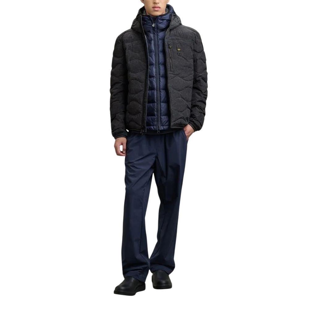 Blauer Black Polyester Coat | Regal Royce