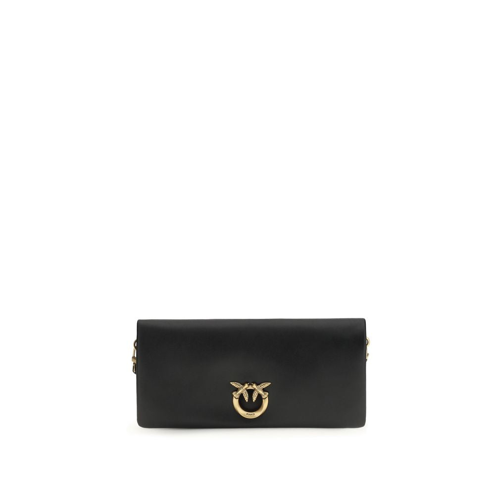 PINKO Black Calf Leather Bos Taurus Clutch Bag | Regal Royce