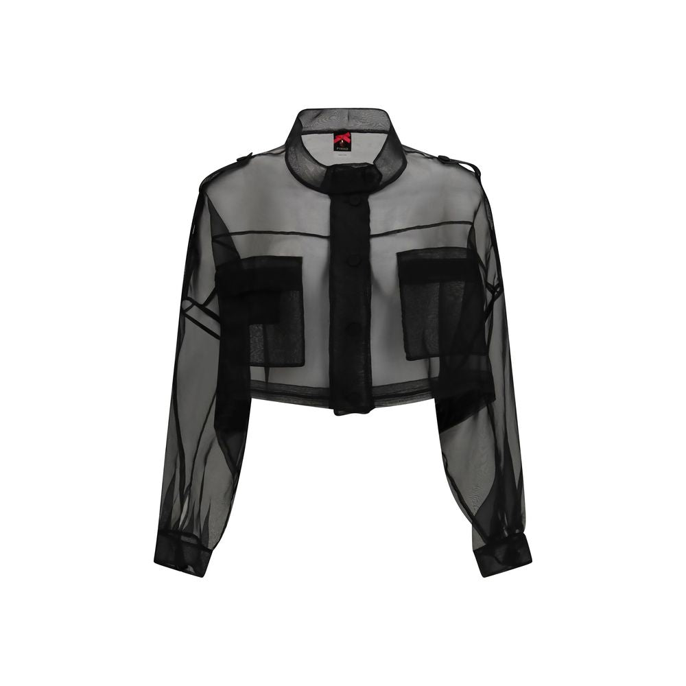 PINKO Black Silk Coat | Regal Royce