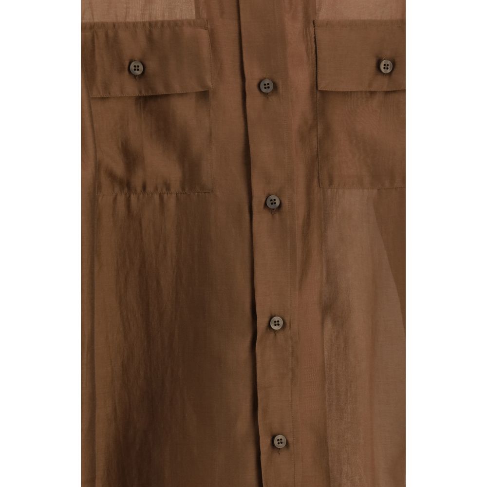 The Latest Brown Lycra Dress Shirt | Regal Royce