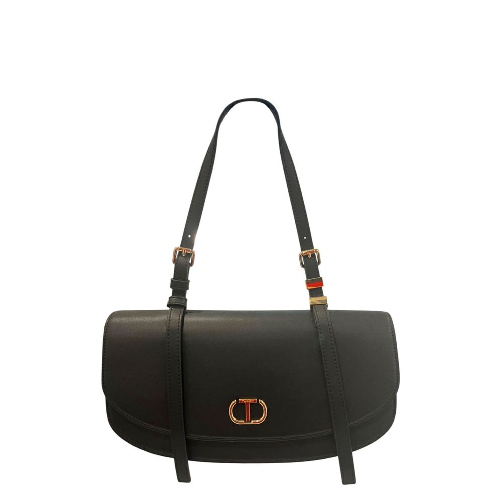 Twinset Black PU Women Shoulder Bag | Regal Royce
