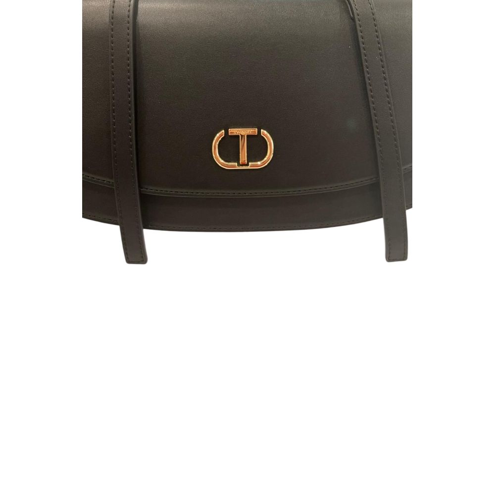 Twinset Black PU Women Shoulder Bag | Regal Royce