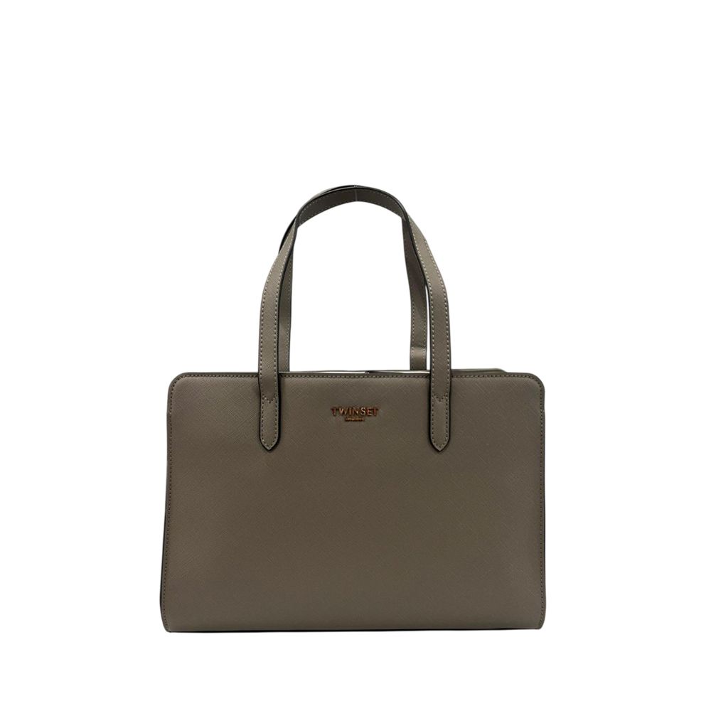 Twinset Grey PU Women Shoulder Bag | Regal Royce