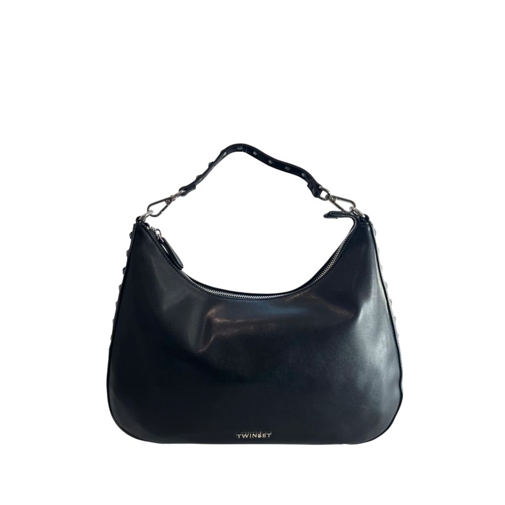 Twinset Black PU Women Shoulder Bag | Regal Royce